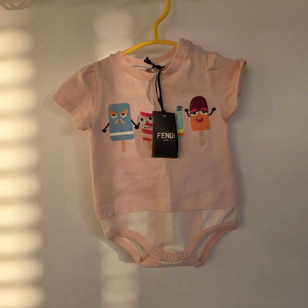 Fendi Light Pink Popsicle Print Bodysuit
